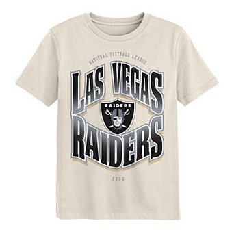 Youth Outerstuff Cream Las Vegas Raiders Huddle T-Shirt