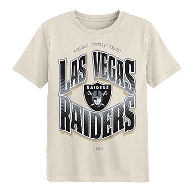 Youth Outerstuff Cream Las Vegas Raiders Huddle T-Shirt