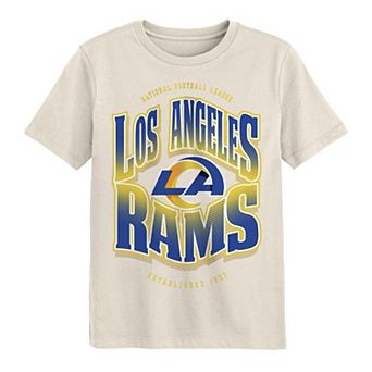 Youth Outerstuff Cream Los Angeles Rams Huddle T-Shirt