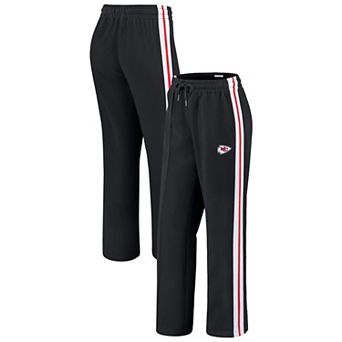 Women's WEAR by Erin Andrews Black Kansas City Chiefs Color-Block Straight Leg Pants