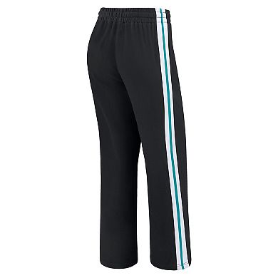 Women's WEAR by Erin Andrews Black Miami Dolphins Color-Block Straight Leg Pants