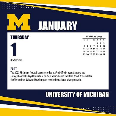 Michigan Wolverines 2026 Box Calendar