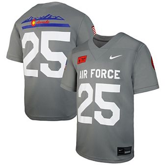 Youth Nike #25 Gray Air Force Falcons APLS Fighting Falcon Collection Football Game Jersey