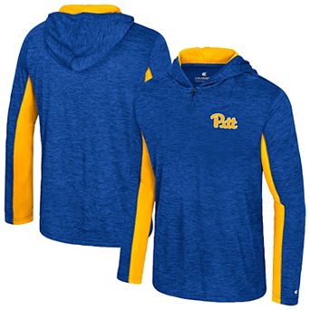 Men's Colosseum Royal Pitt Panthers Always Sunny Quarter-Zip Hoodie