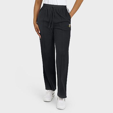 Women's WEAR by Erin Andrews Black Minnesota Vikings Color-Block Straight Leg Pants