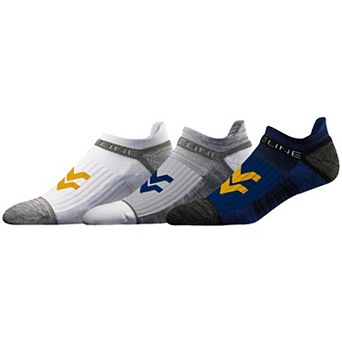 Unisex Strideline West Virginia Mountaineers Premium Low 3-Pack Ankle Socks Set