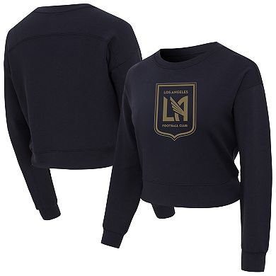 Women's Concepts Sport Black LAFC Darby Knit Long Sleeve Crop Top