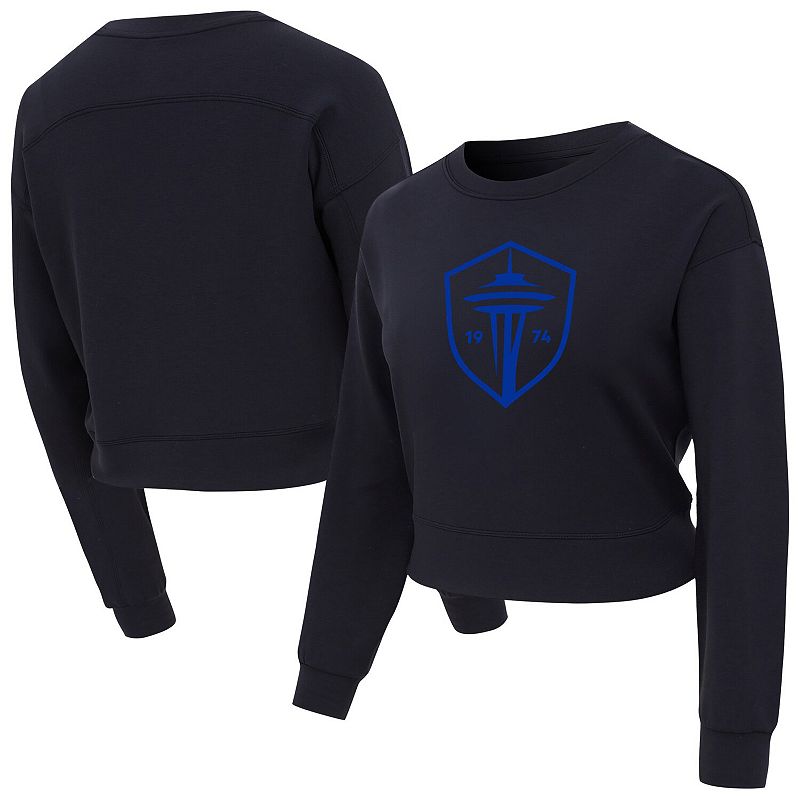 Women's Concepts Sport Black Seattle Sounders FC Darby Knit Long Sleeve Crop Top, Size: Large