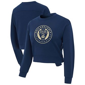 Women's Concepts Sport Navy Philadelphia Union Darby Knit Long Sleeve Crop Top