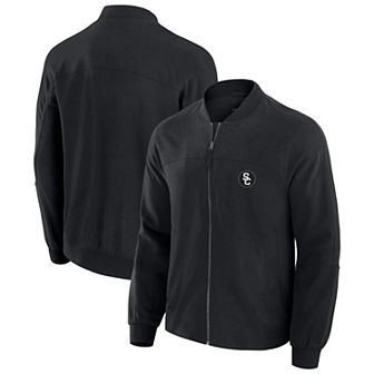 Men's J. Palmer Black USC Trojans Lightweight Cover-4 Tri-Blend Full-Zip Jacket