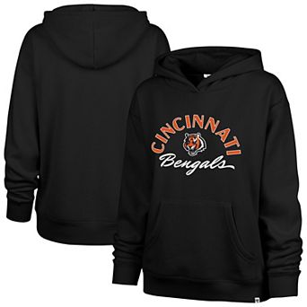 Women's '47 Black Cincinnati Bengals Whirlwind Naomi Pullover Hoodie