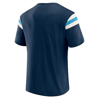 Men's Darius Rucker Collection by Fanatics Navy Tampa Bay Rays Distressed Sleeve Stripe T-Shirt