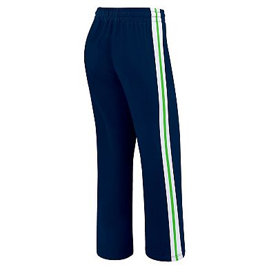 Women's WEAR by Erin Andrews College Navy Seattle Seahawks Color-Block Straight Leg Pants
