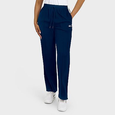 Women's WEAR by Erin Andrews College Navy Seattle Seahawks Color-Block Straight Leg Pants
