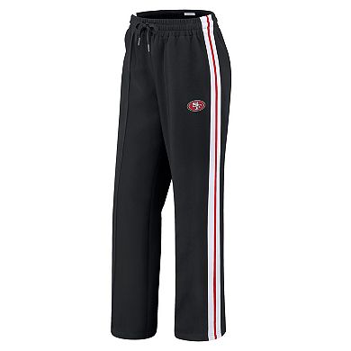 Women's WEAR by Erin Andrews Black San Francisco 49ers Color-Block Straight Leg Pants