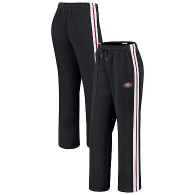 Women's WEAR by Erin Andrews Black San Francisco 49ers Color-Block Straight Leg Pants