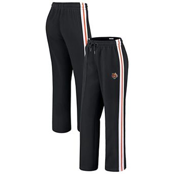 Women's WEAR by Erin Andrews Black Cincinnati Bengals Color-Block Straight Leg Pants