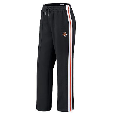 Women's WEAR by Erin Andrews Black Cincinnati Bengals Color-Block Straight Leg Pants