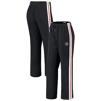 Women's WEAR by Erin Andrews Black Cincinnati Bengals Color-Block Straight Leg Pants