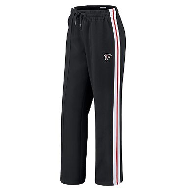 Women's WEAR by Erin Andrews Black Atlanta Falcons Color-Block Straight Leg Pants