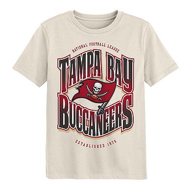 Youth Outerstuff Cream Tampa Bay Buccaneers Huddle T-Shirt