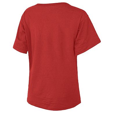 Women's Majestic Threads Red Indiana Fever The Edge Premium Boxy T-Shirt
