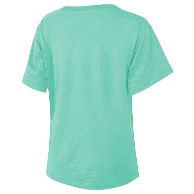 Women's Majestic Threads Mint New York Liberty The Edge Premium Boxy T-Shirt