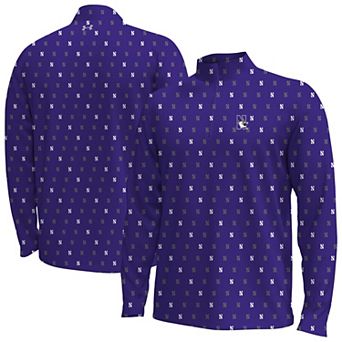 Men's Under Armour Purple Northwestern Wildcats Gameday Armourfuse Half-Zip Jacket