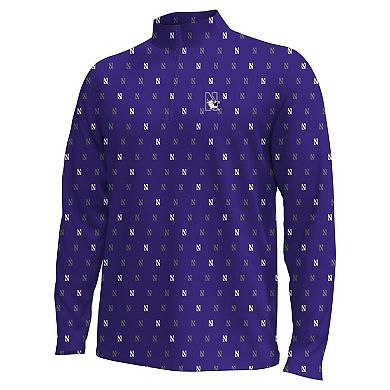 Men's Under Armour Purple Northwestern Wildcats Gameday Armourfuse Half-Zip Top