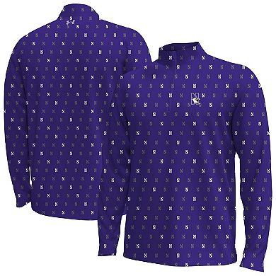 Men's Under Armour Purple Northwestern Wildcats Gameday Armourfuse Half-Zip Top