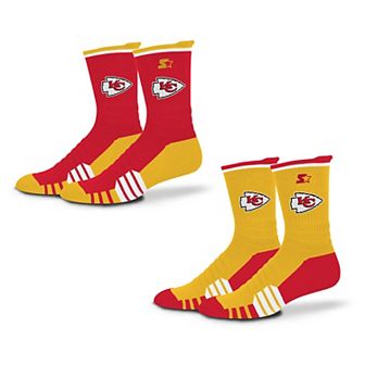 Unisex��Starter Red/Gold Kansas City Chiefs Breakaway Crew Sock 2 Pack