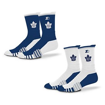 Unisex��Starter Blue/White Toronto Maple Leafs Breakaway Crew Sock 2 Pack