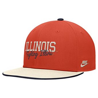 Men's Nike Orange Illinois Fighting Illini Vintage Script Pro Dri-FIT Snapback Hat