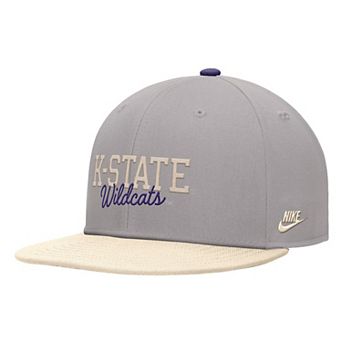 Men's Nike Gray Kansas State Wildcats Vintage Script Pro Dri-FIT Snapback Hat