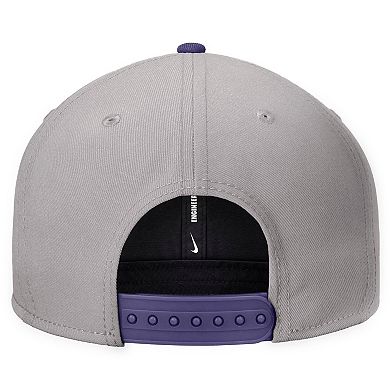 Men's Nike Gray Kansas State Wildcats Vintage Script Pro Dri-FIT Snapback Hat