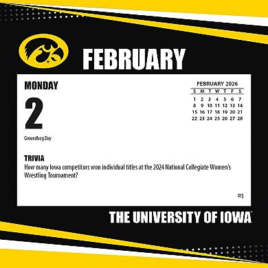Iowa Hawkeyes 2026 Box Calendar