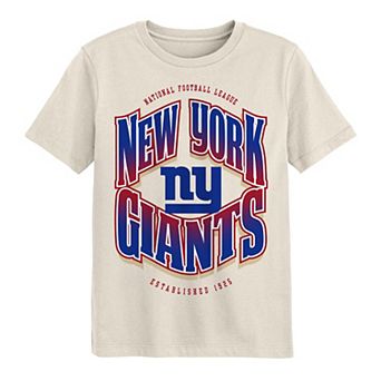 Youth Outerstuff Cream New York Giants Huddle T-Shirt