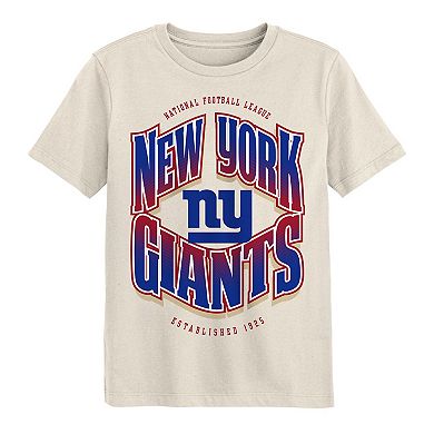 Youth Outerstuff Cream New York Giants Huddle T-Shirt