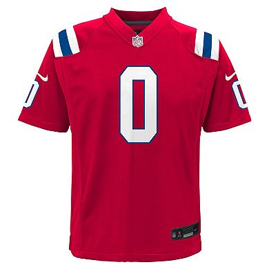 Youth Nike Christian Gonzalez Red New England Patriots Alternate Game Jersey