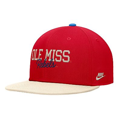 Men's Nike Red Ole Miss Rebels Vintage Script Pro Dri-FIT Snapback Hat