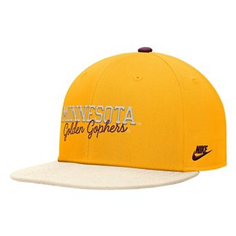 Men's Nike Gold Minnesota Golden Gophers Vintage Script Pro Dri-FIT Snapback Hat