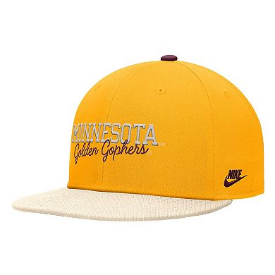 Men's Nike Gold Minnesota Golden Gophers Vintage Script Pro Dri-FIT Snapback Hat