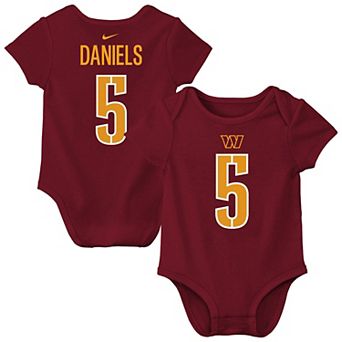 Infant Nike Jayden Daniels Burgundy Washington Commanders Player Name & Number Bodysuit