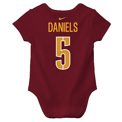 Infant Nike Jayden Daniels Burgundy Washington Commanders Player Name & Number Bodysuit