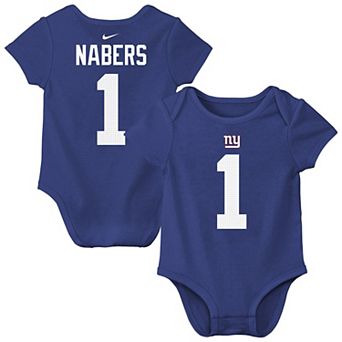 Infant Nike Malik Nabers Royal New York Giants Player Name & Number Bodysuit