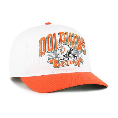 Youth '47 White/Orange Miami Dolphins Prime Play Hitch Adjustable Hat