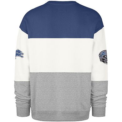 Men's '47 Blue/Gray Detroit Lions Breeze Maximalist Sweatshirt