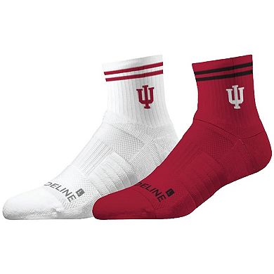 Unisex Strideline Indiana Hoosiers Premium Knit 2-Pack Half Calf Socks Set