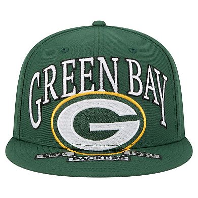 Men's New Era Green Green Bay Packers Oversized 59FIFTY Fitted Hat