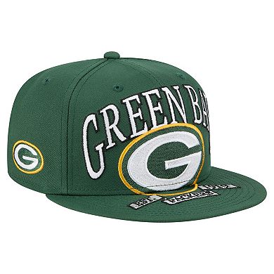 Men's New Era Green Green Bay Packers Oversized 59FIFTY Fitted Hat